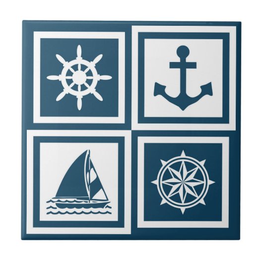 Nautisches Design Fliese (Vorderseite)