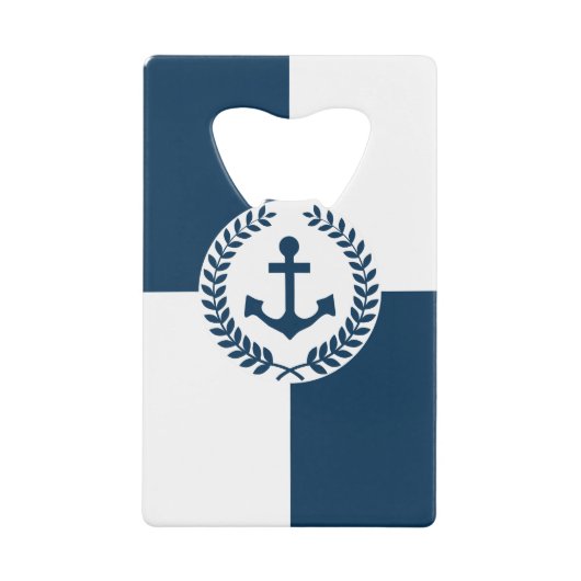 Nautisches Design Geldkarten Flaschenöffner (Vorderseite)