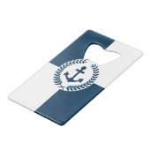 Nautisches Design Geldkarten Flaschenöffner (Rückseite Schrägansicht)