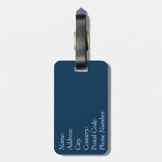 Nautisches Design Gepäckanhänger (Rückseite vertikal)