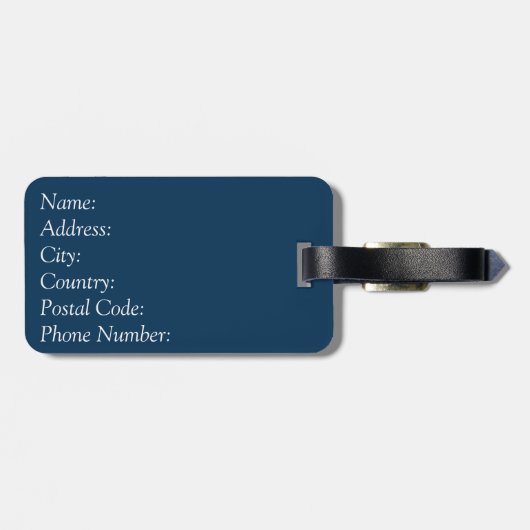 Nautisches Design Gepäckanhänger (Rückseite horizontal)