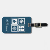 Nautisches Design Gepäckanhänger (Vorderseite horizontal)