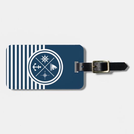 Nautisches Design Gepäckanhänger (Vorderseite horizontal)