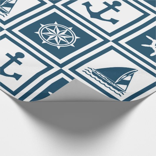 Nautisches Design Geschenkpapier (Ecke)