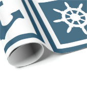 Nautisches Design Geschenkpapier (Rolleneckpunkt)