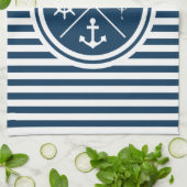 Nautisches Design Geschirrtuch (Gefaltet)
