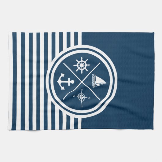 Nautisches Design Geschirrtuch (Horizontal)