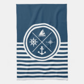 Nautisches Design Geschirrtuch (Vertikal)