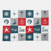 Nautisches Design Geschirrtuch (Horizontal)