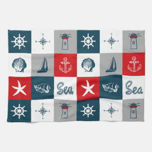 Nautisches Design Geschirrtuch