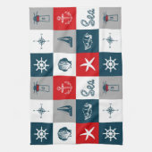 Nautisches Design Geschirrtuch (Vertikal)