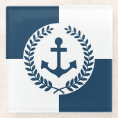 Nautisches Design Glasuntersetzer (Vorderseite)