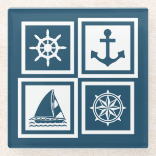 Nautisches Design Glasuntersetzer