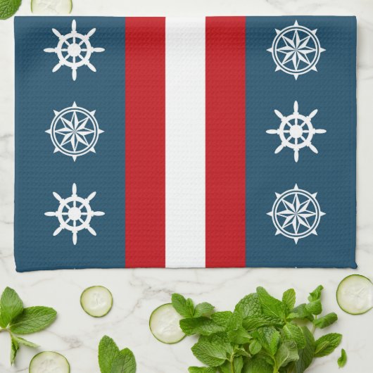 Nautisches Design Handtuch (Gefaltet)