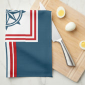 Nautisches Design Handtuch (Viertel Falte)
