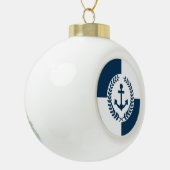 Nautisches Design Keramik Kugel-Ornament (Links)