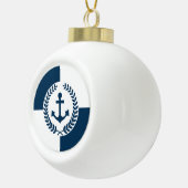 Nautisches Design Keramik Kugel-Ornament (Rechts)