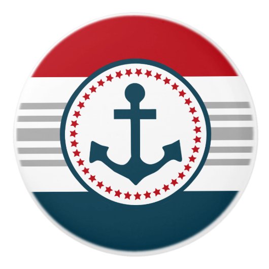 Nautisches Design Keramikknauf (Vorderseite)