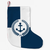 Nautisches Design Kleiner Weihnachtsstrumpf (Vorderseite)