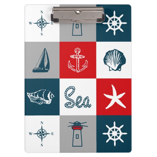 Nautisches Design Klemmbrett (Vorderseite)