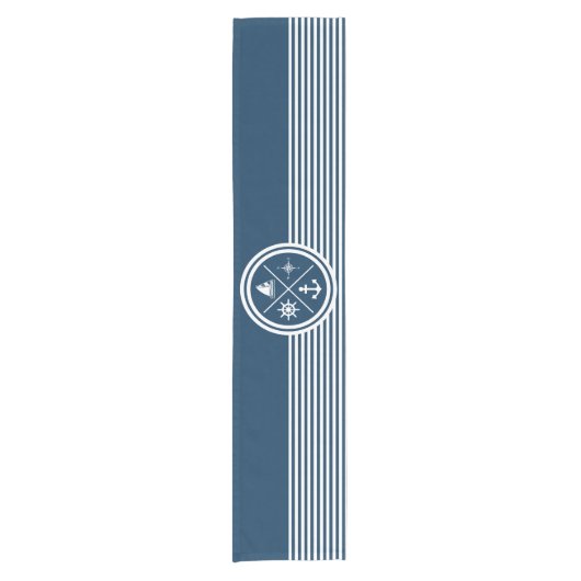 Nautisches Design Kurzer Tischläufer (Vorderseite)