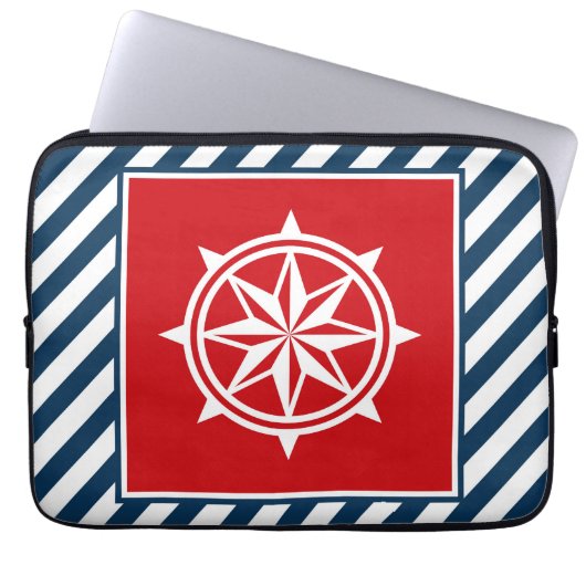 Nautisches Design Laptopschutzhülle (Vorderseite)
