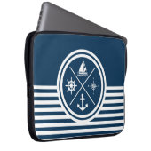 Nautisches Design Laptopschutzhülle (Vorne Rechts)