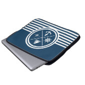 Nautisches Design Laptopschutzhülle (Vorne Knopf)