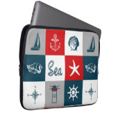 Nautisches Design Laptopschutzhülle (Vorne Rechts)