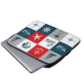 Nautisches Design Laptopschutzhülle (Vorne Knopf)