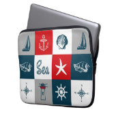 Nautisches Design Laptopschutzhülle (Vorderseite Links)