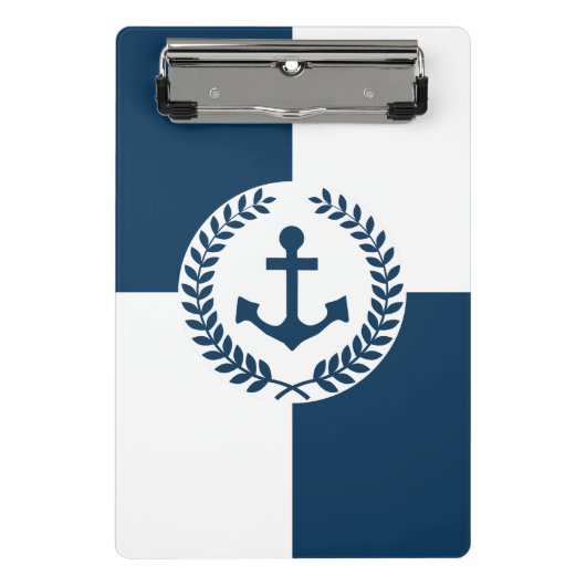 Nautisches Design Mini Klemmbrett (Vorderseite)