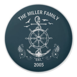 Nautisches Design mit Meereslandschaft Keramikknauf