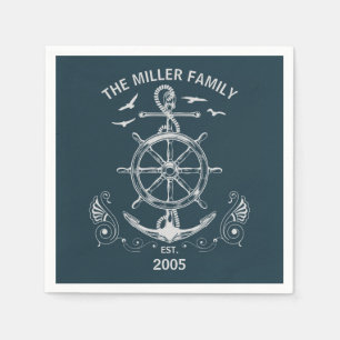 Nautisches Design mit Meereslandschaft Serviette
