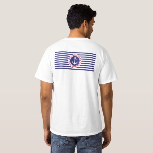 Nautisches Design mit Navy Stripes T - Shirt (Schwarz voll)