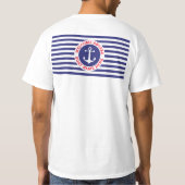 Nautisches Design mit Navy Stripes T-Shirt (Rückseite)