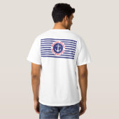 Nautisches Design mit Navy Stripes T-Shirt (Schwarz voll)