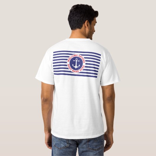 Nautisches Design mit Navy Stripes T-Shirt (Schwarz voll)