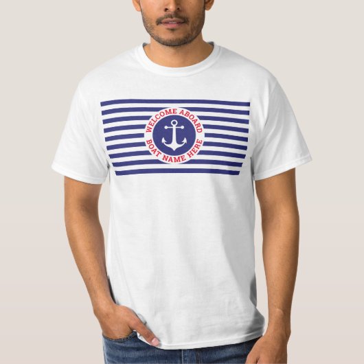 Nautisches Design mit Navy Stripes T-Shirt (Vorderseite)