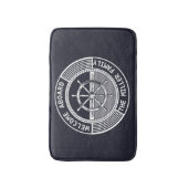 Nautisches Design mit Segelrad Badematte (Vorderseite Vertikal)