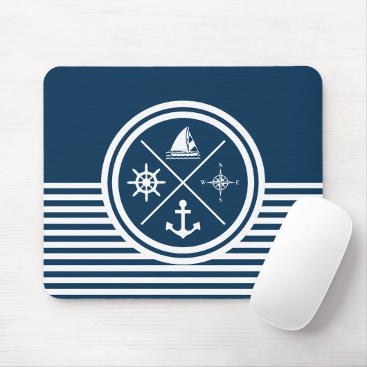 Nautisches Design Mousepad (Mit Mouse)
