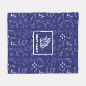 Nautisches Design Navy Blue Blanket Fleecedecke (Vorderseite (Horizontal))
