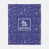Nautisches Design Navy Blue Blanket Fleecedecke (Vorderseite)