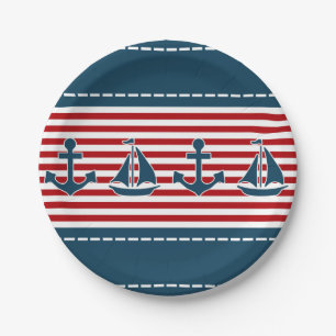 Nautisches Design Pappteller