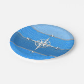 Nautisches Design Pappteller (Schrägansicht)