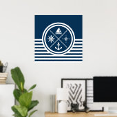 Nautisches Design Poster (Heimbüro)