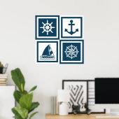 Nautisches Design Poster (Heimbüro)