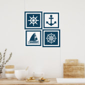 Nautisches Design Poster (Küche)