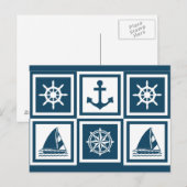 Nautisches Design Postkarte (Vorne/Hinten)