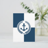 Nautisches Design Postkarte (Stehend Vorderseite)